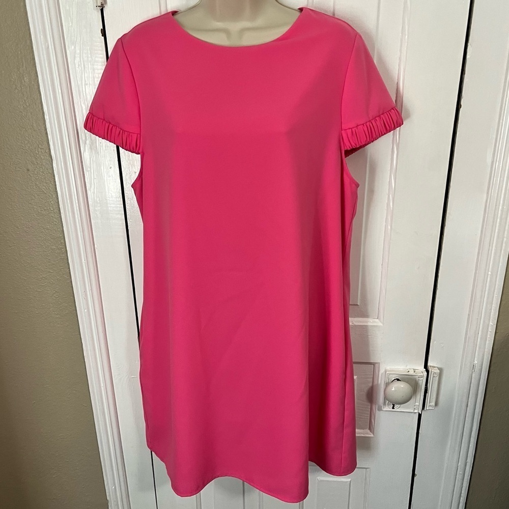 Crosby By Mollie Burch Pink Sheath Dress Size Large Q2